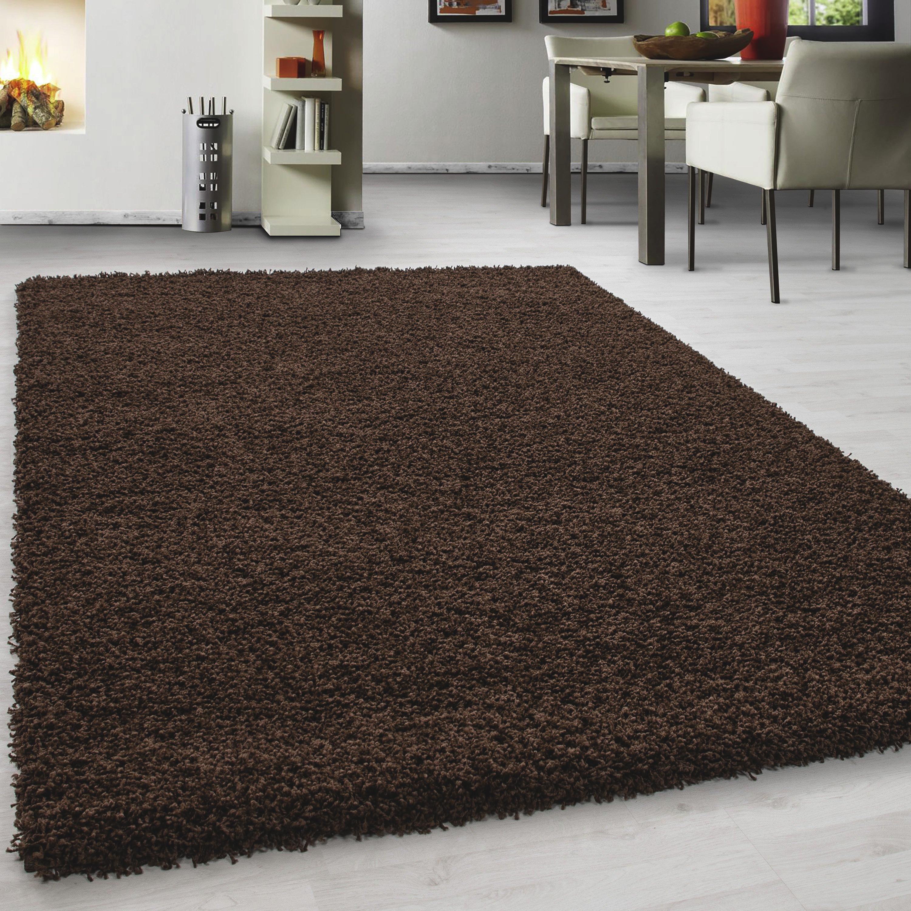 Hochflorteppich Life Brown