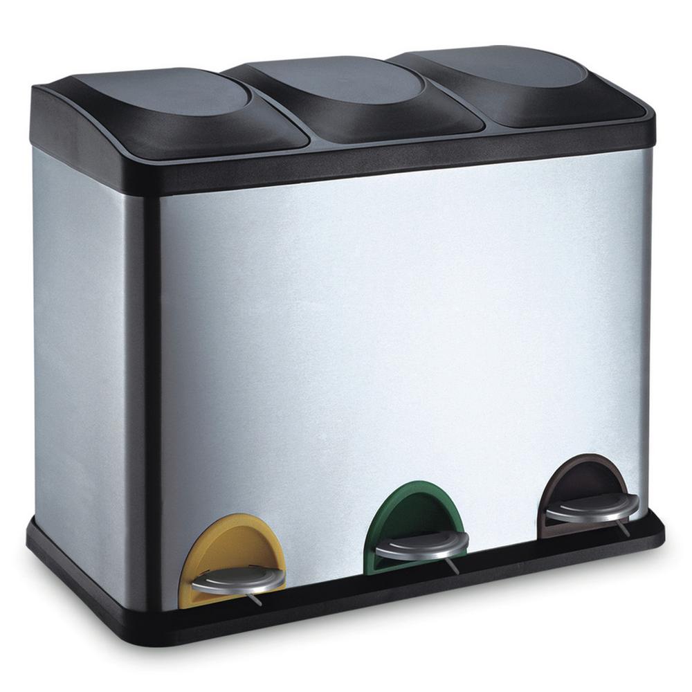 Fotografia produktu: Nášľapný odpadkový kôš Kai, strieborná, 35 cm, 47 cm, 61 cm