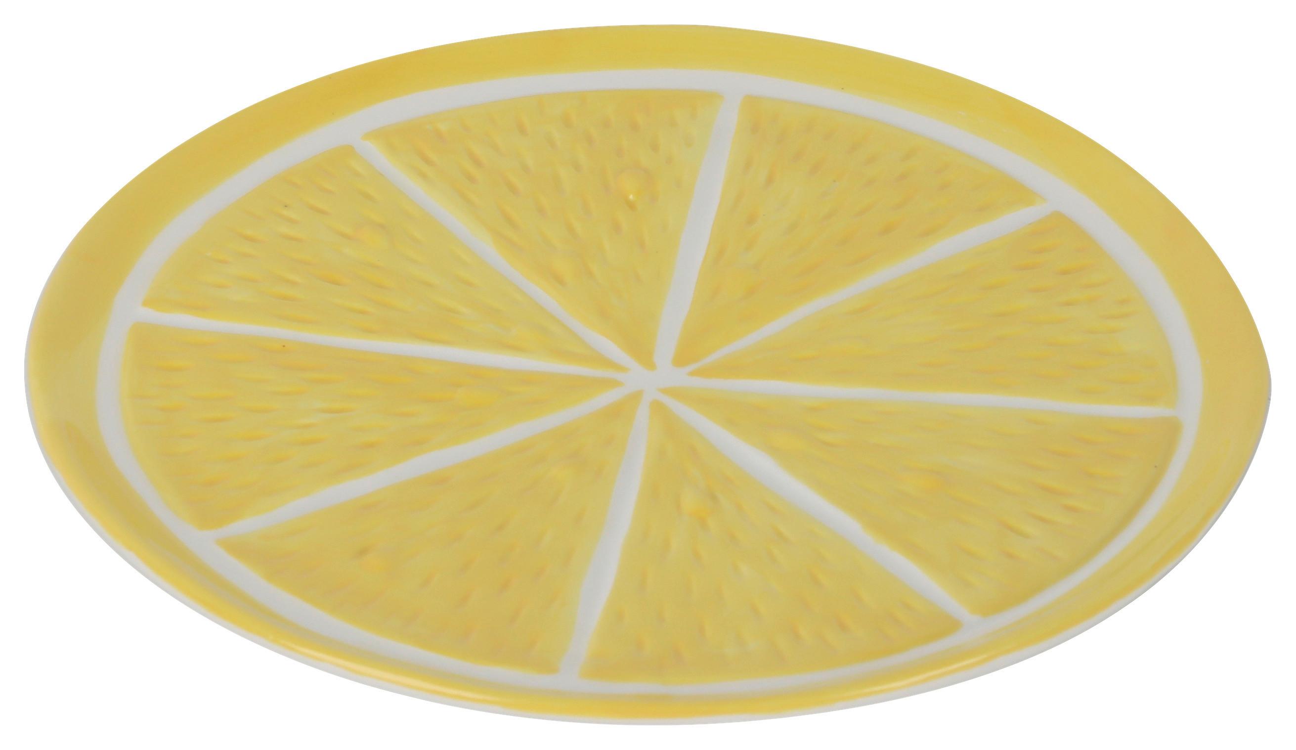 Dekorační talíř LIMUNCELLO - bílá/světle žlutá, keramika (20cm) - Mömax