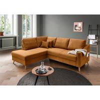 Ecksofa Valentina Goldfarben S: 200x230 cm - Goldfarben/Naturfarben, MODERN, Textil (200/230cm) - P & B
