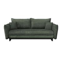 3-Sitzer-Sofa Mit Schlaffunktion Kairo Grün - Schwarz/Grün, ROMANTIK / LANDHAUS, Holz/Kunststoff (230/90/115cm) - James Wood