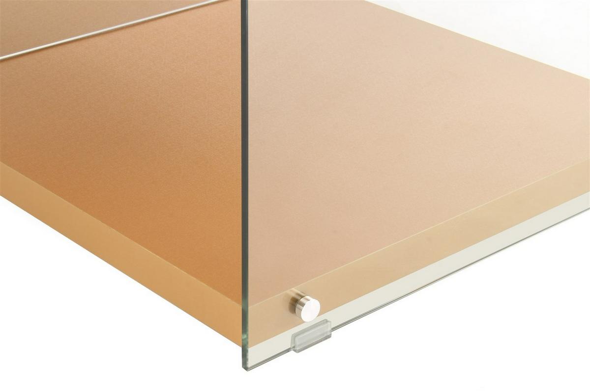 Beistelltisch Elementary Goldfarben L: 120cm - Goldfarben, Design, Glas/Holz (120/45/60cm) - Kayoom