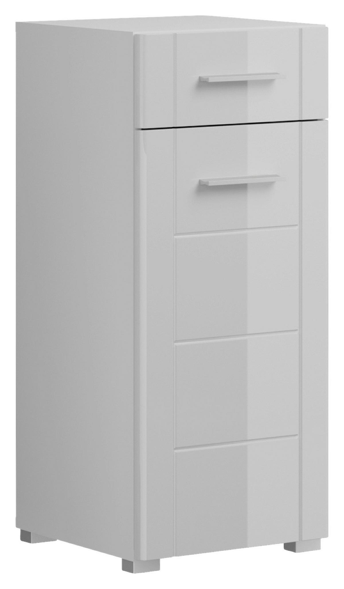 Unterschrank Venice - Weiß Hochglanz, MODERN, Holzwerkstoff (37/80/31cm) - MID.YOU