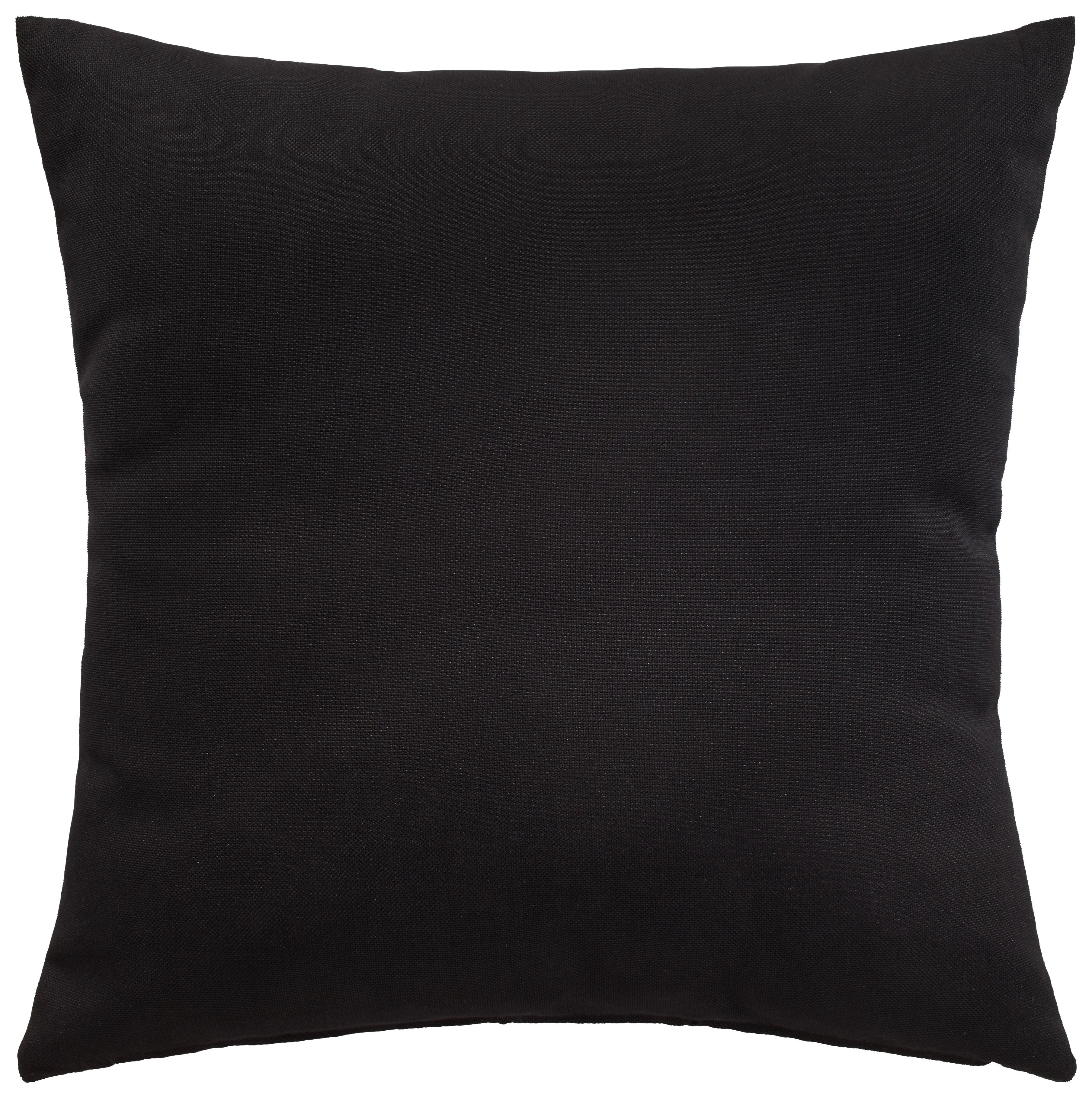 Dekoračný Vankúš Felix, 45/45cm, Čierna - čierna, Konvenčný, textil (45/45cm) - Modern Living