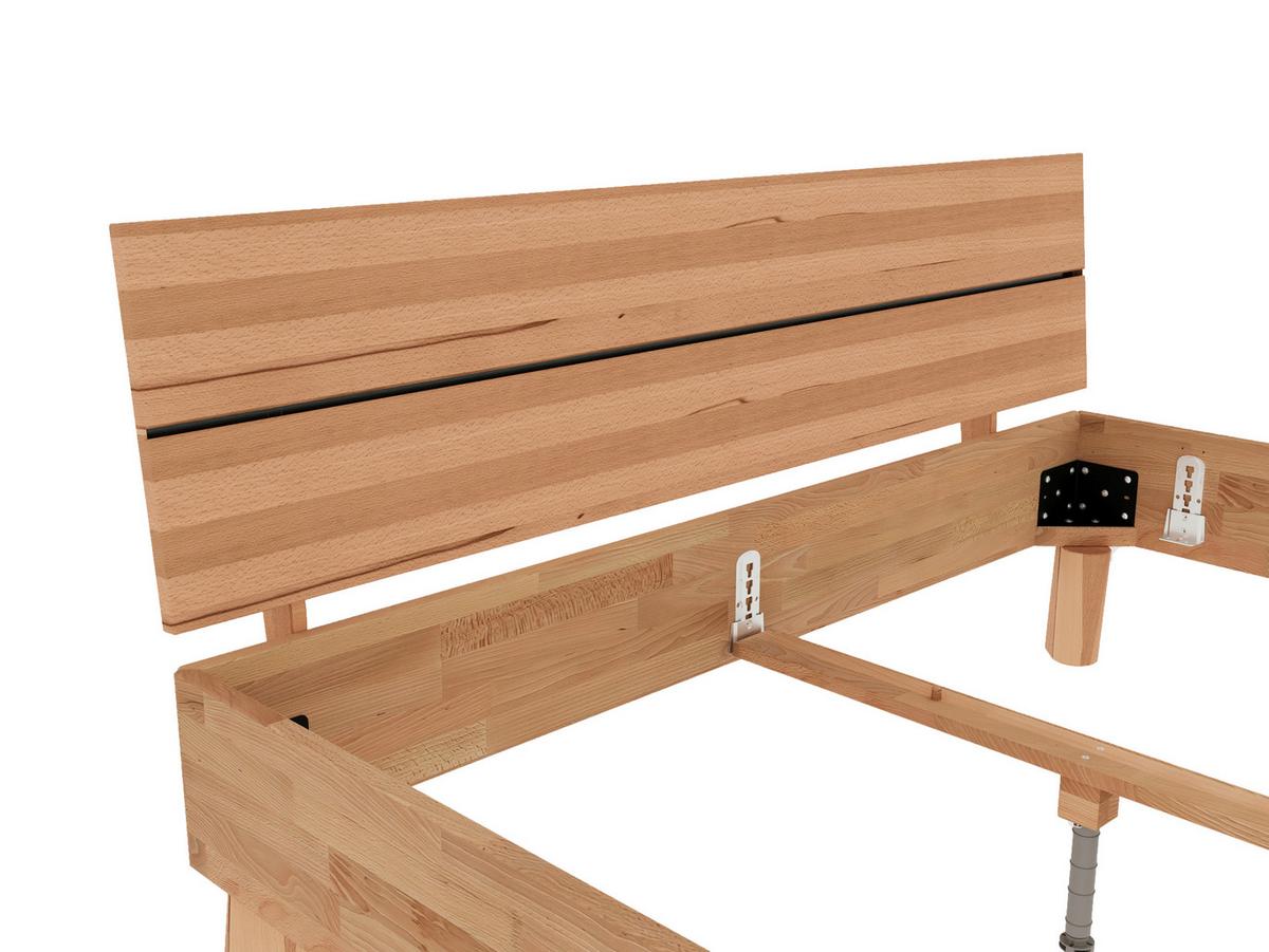 Bett Como Naturfarben 160x200cm - Naturfarben, MODERN, Holz (160/200cm) - MID.YOU