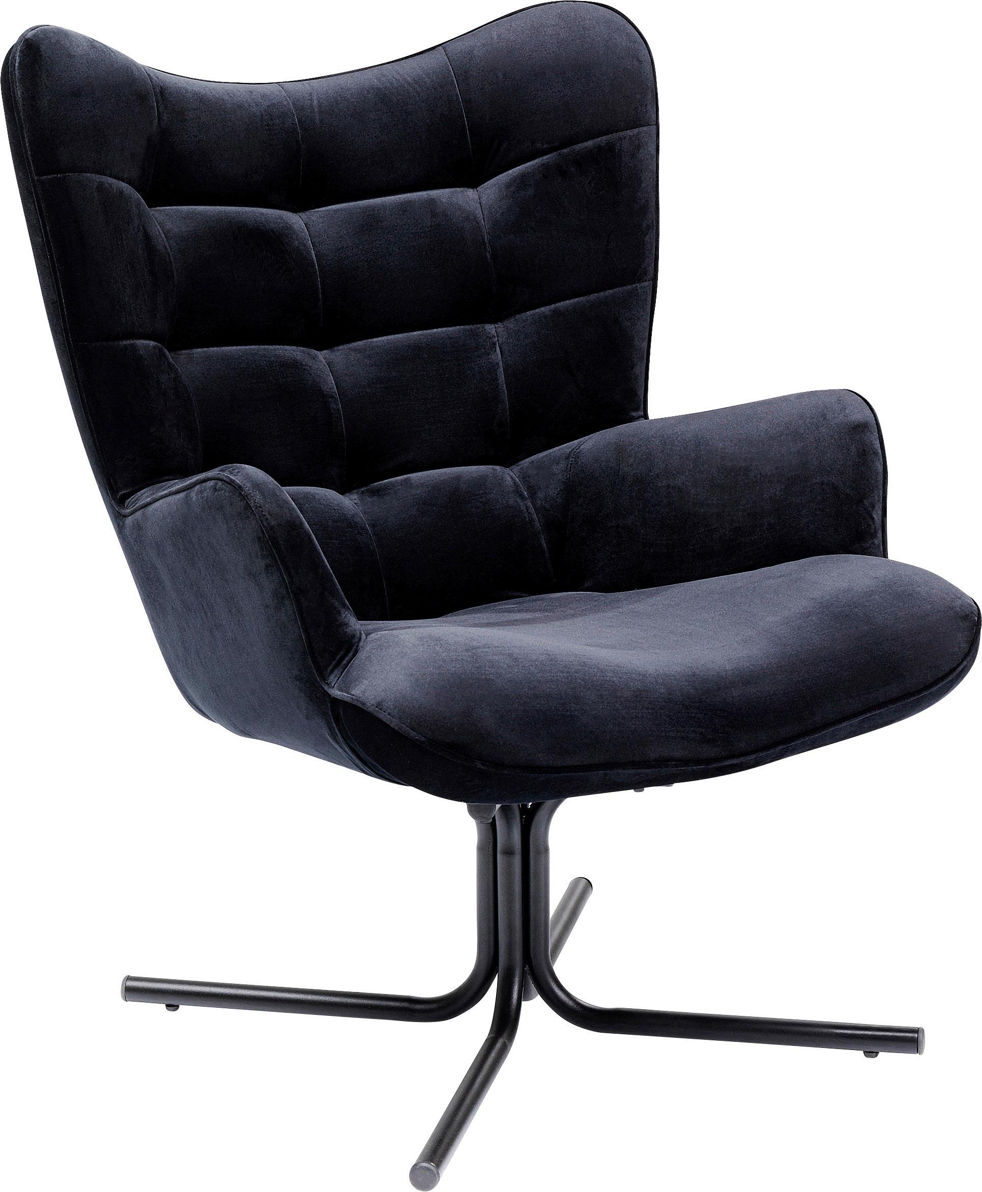 SESSEL Oscar Schwarz B: 82 cm - Schwarz, Design, Textil (82/95/73cm) - Kare-Design