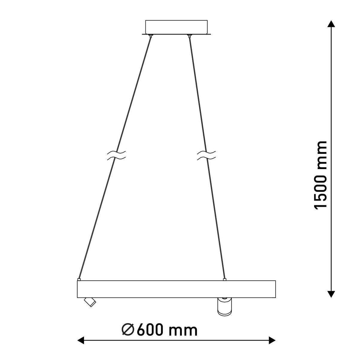 LED-Pendelleuchte 6139250 Tristan - Titanfarben, Design, Kunststoff/Metall (58/150cm) - Näve