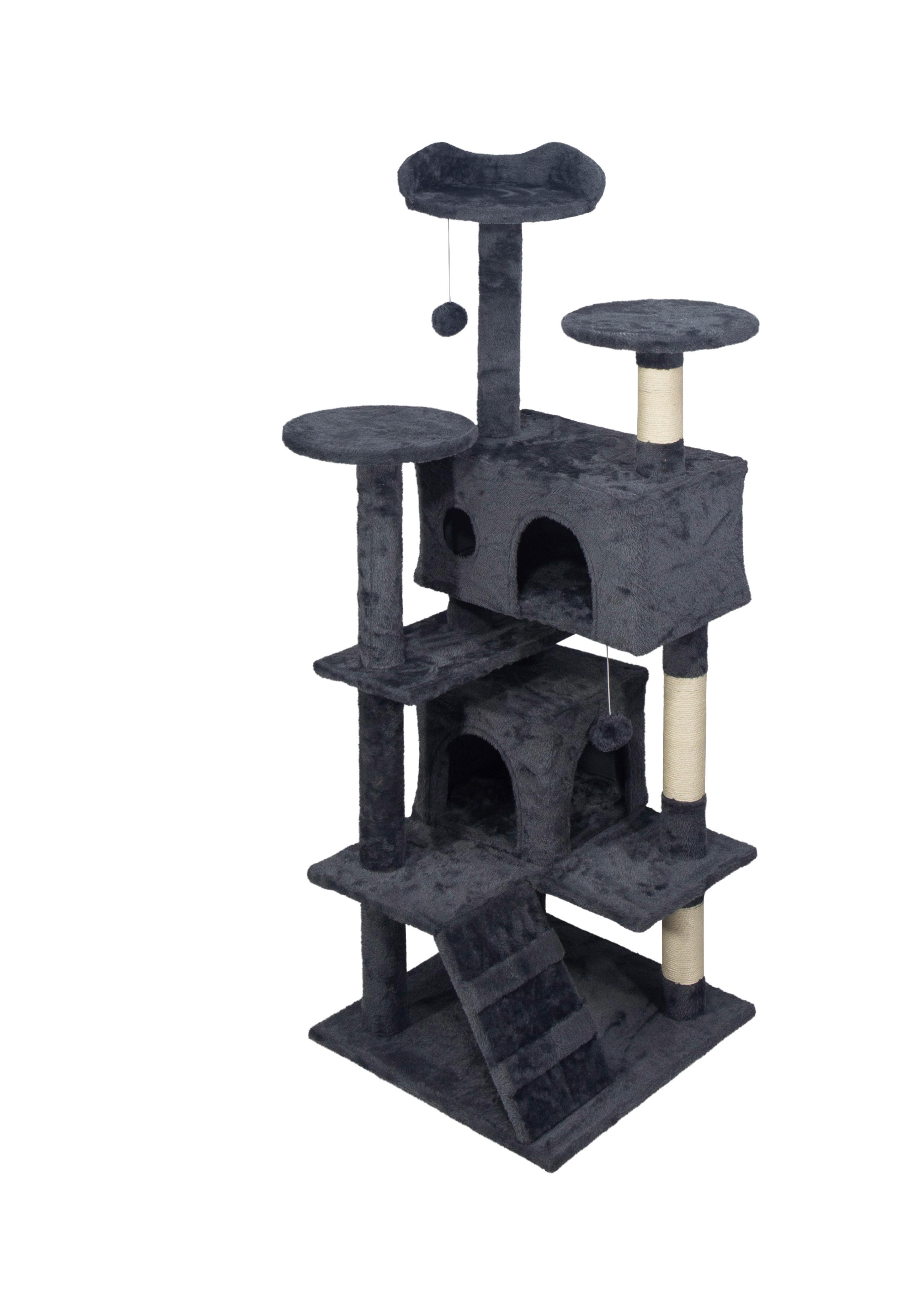 ŠKRABACÍ STROM PRO KOČKY MUFFIN - tmavě šedá, Konvenční, karton/kompozitní dřevo (49/49/137cm) - Mömax