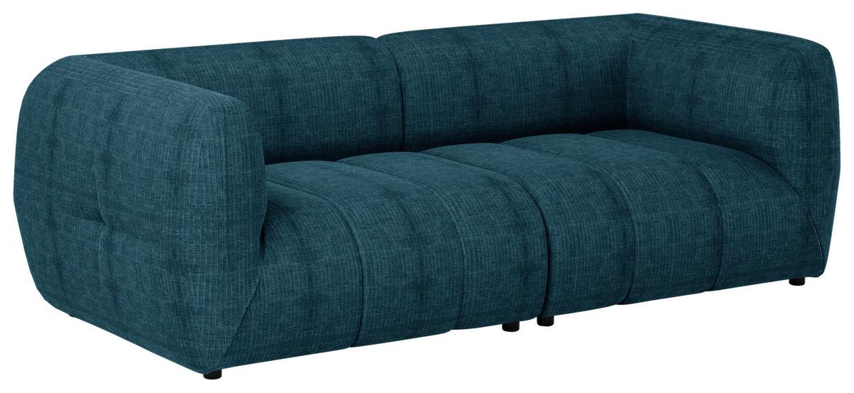 Sofa Laos Petrol/Schwarz, 240 cm - Petrol/Schwarz, Design, Textil (240/80/95cm) - MID.YOU