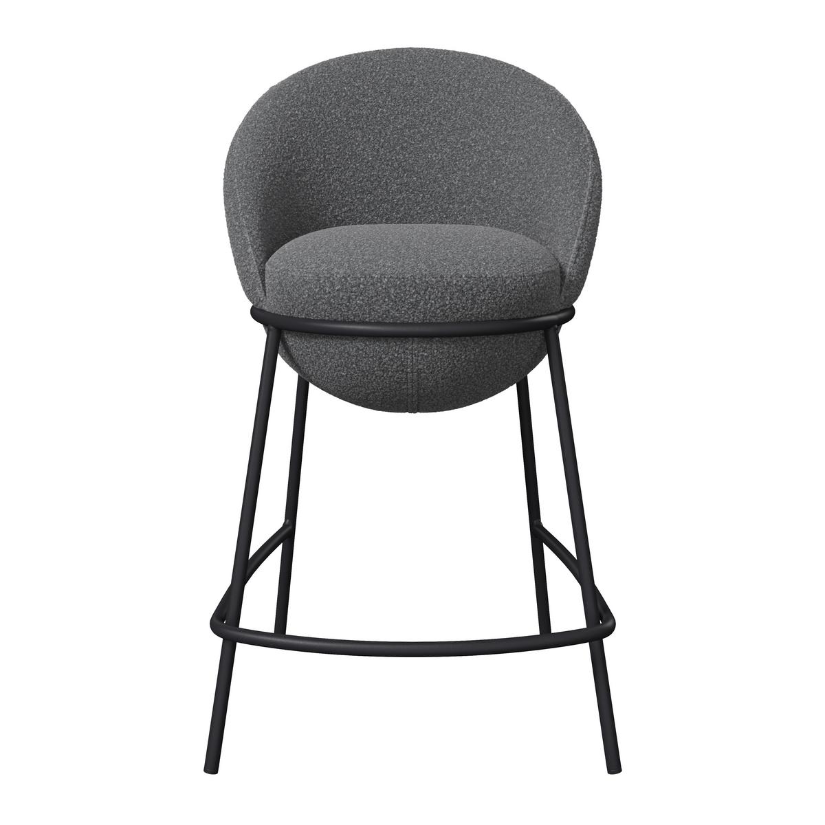 BAROVÁ ŽIDLE ZOA - šedá/černá, Moderní, kov/dřevo (53/51/100cm) - Bessagi Home