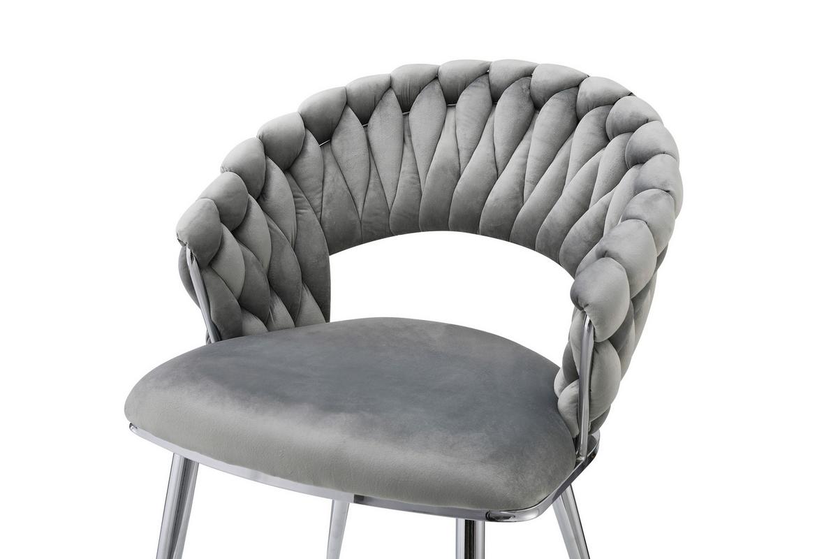 SADA STOLIČIEK S PODRÚČKAMI FINESSE 125 - sivá/strieborná, Design, kov/plast (61/82/60cm) - Kayoom