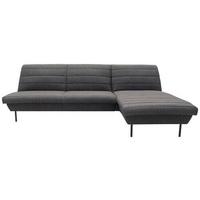Ecksofa Looks Ix Anthrazit Webstoff - Blaugrau/Schwarz, Design, Textil (274/168cm) - LOOKS by W.Joop