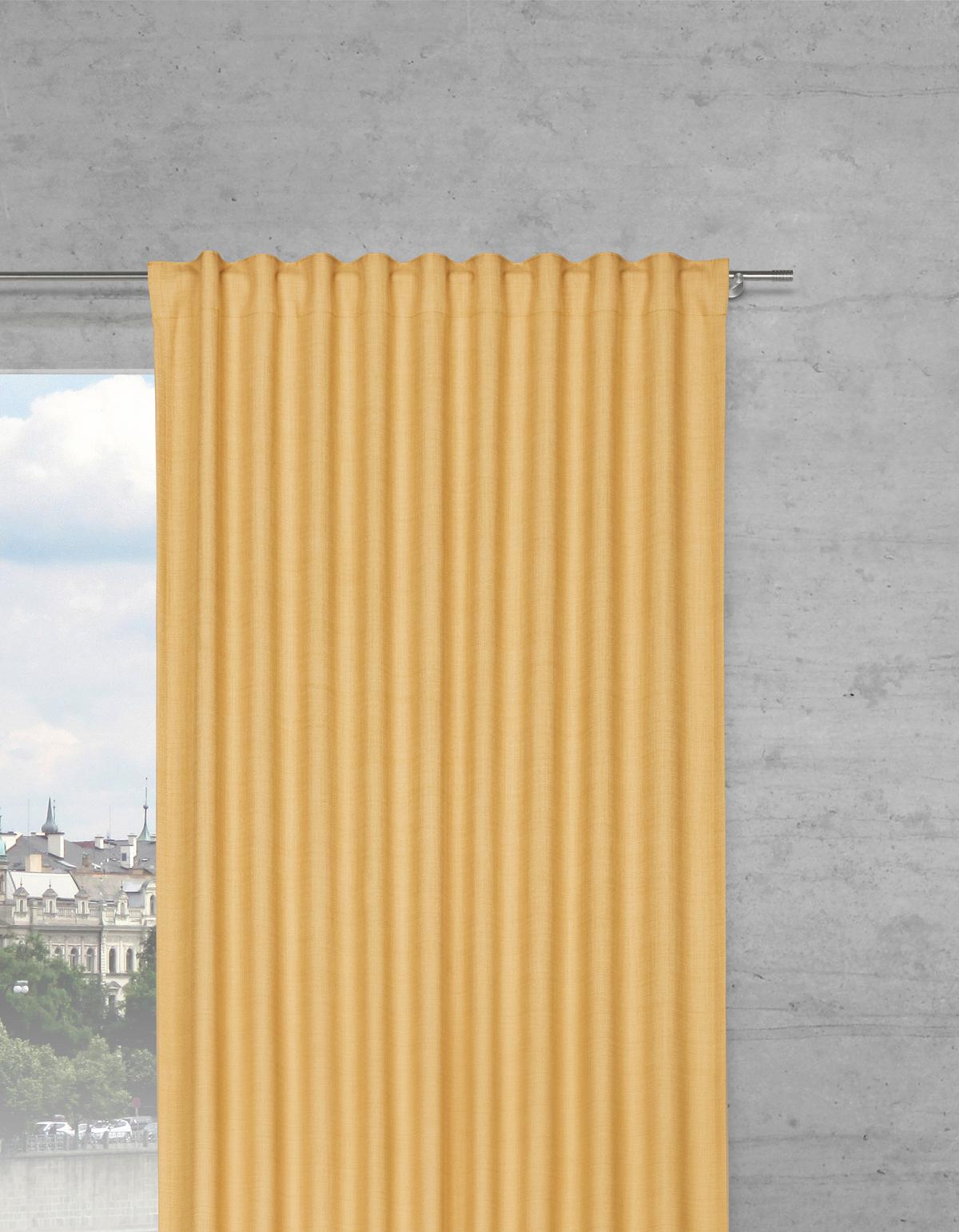 HOTOVÝ ZÁVES LEO, 135/255cm, žltá - žltá, textil (135/255cm) - Premium Living