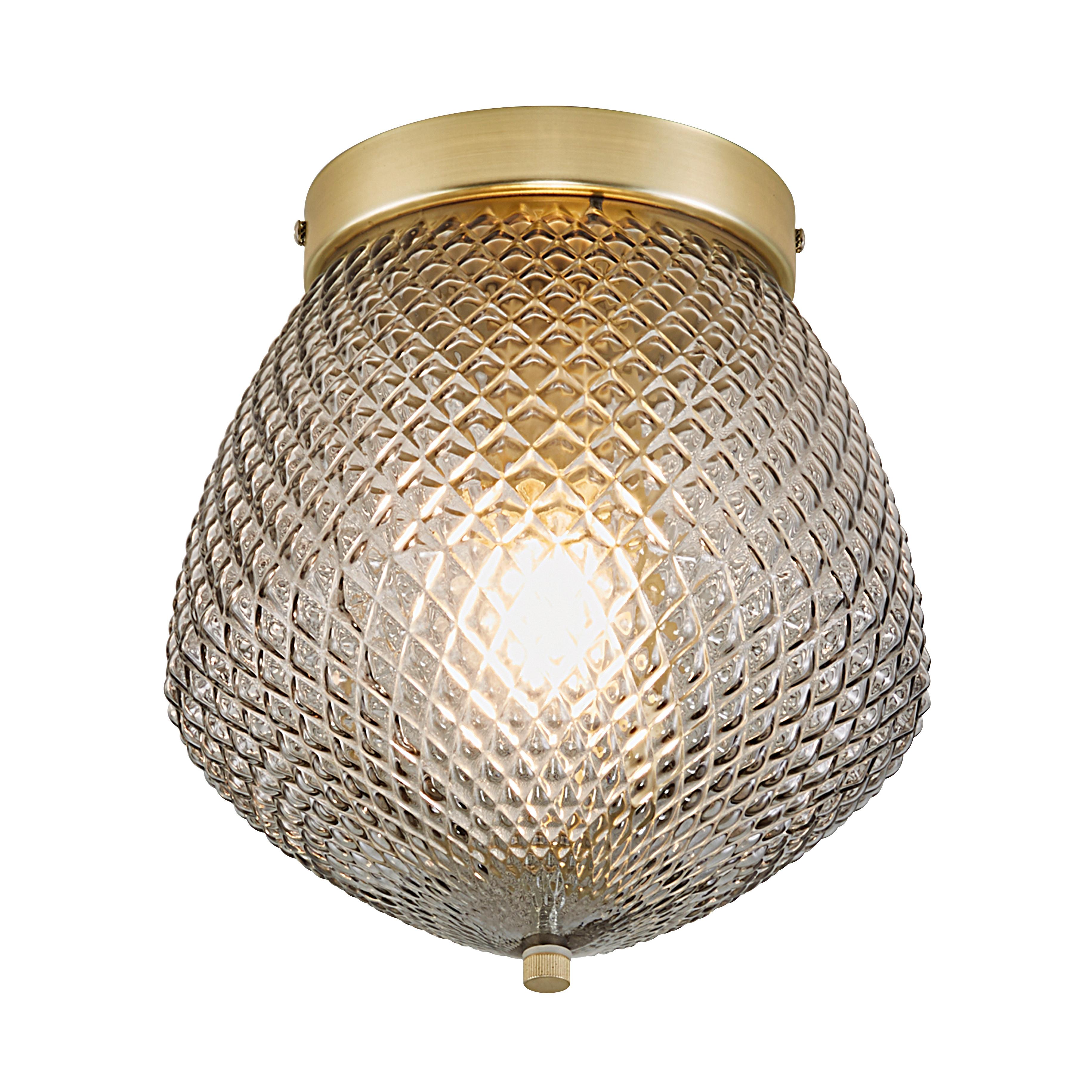 Deckenleuchte Orbiform Messingfarben D: 23cm - Messingfarben, KONVENTIONELL, Glas/Metall (23/25cm) - Nordlux