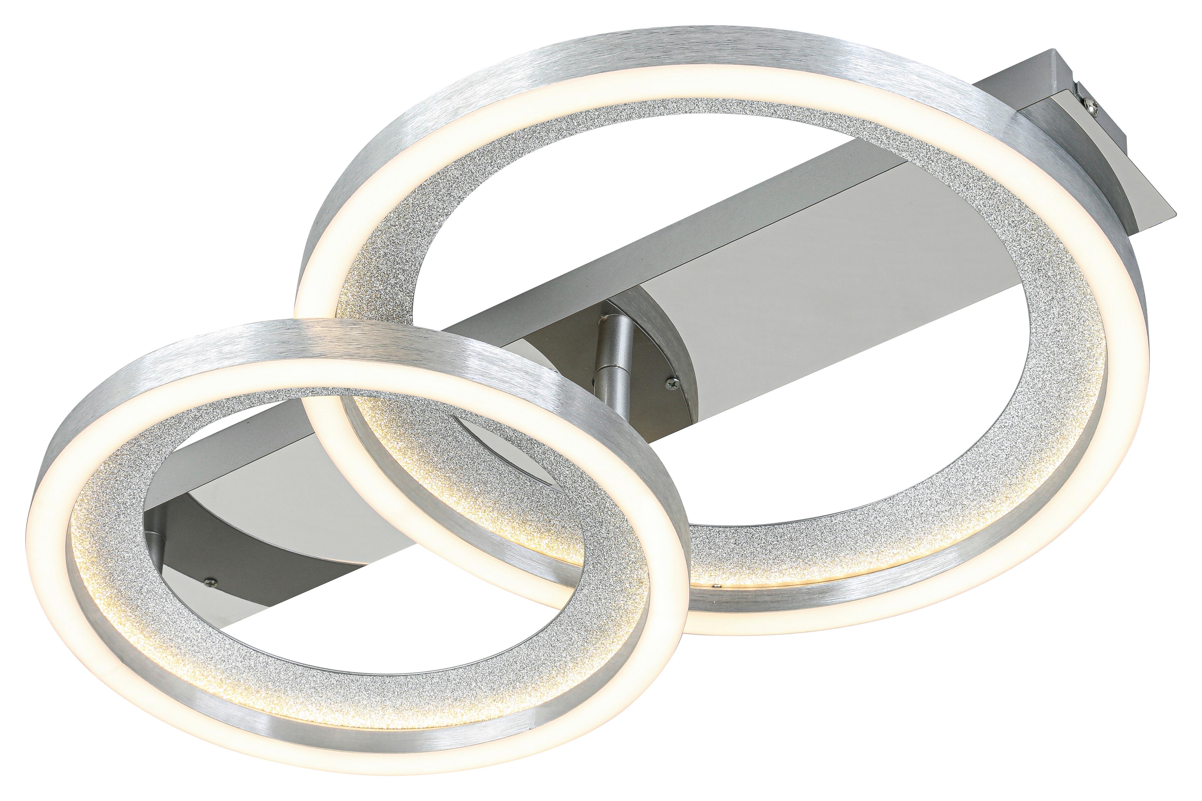 LED-DECKENLEUCHTE CALOGERO - Chromfarben/Silberfarben, Basics, Kunststoff/Metall (46/30,4/8cm) - Luca Bessoni