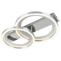 LED-DECKENLEUCHTE CALOGERO - Chromfarben/Silberfarben, Basics, Kunststoff/Metall (46/30,4/8cm) - Luca Bessoni