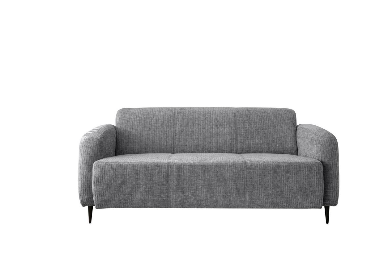 3-Sitzer-Sofa Marone Grau B: 180cm - Schwarz/Grau, MODERN, Textil (180/76/90cm) - Livetastic