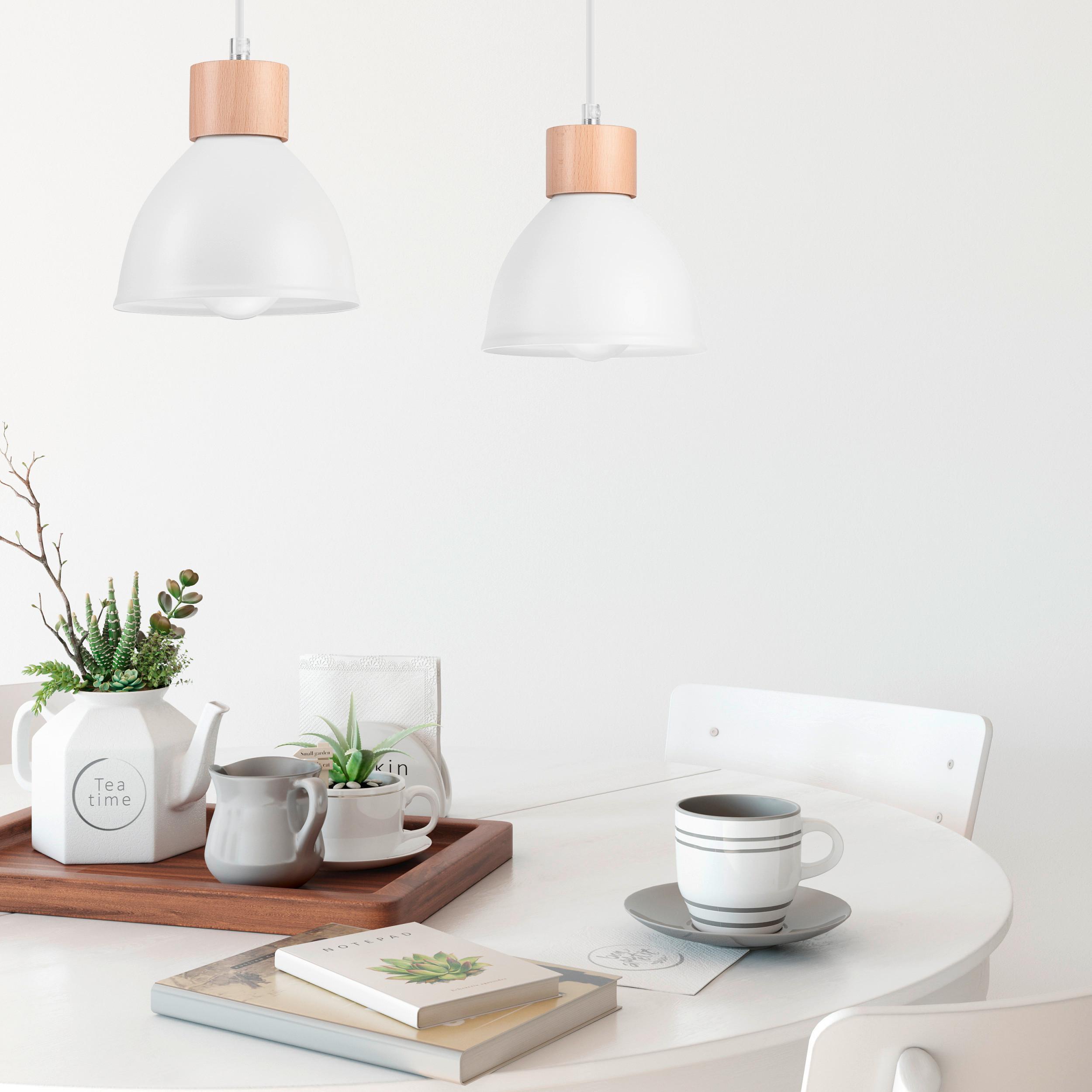 Hängeleuchte 42091 Nico White - Weiß Hochglanz, Basics, Metall (48/8/82cm)