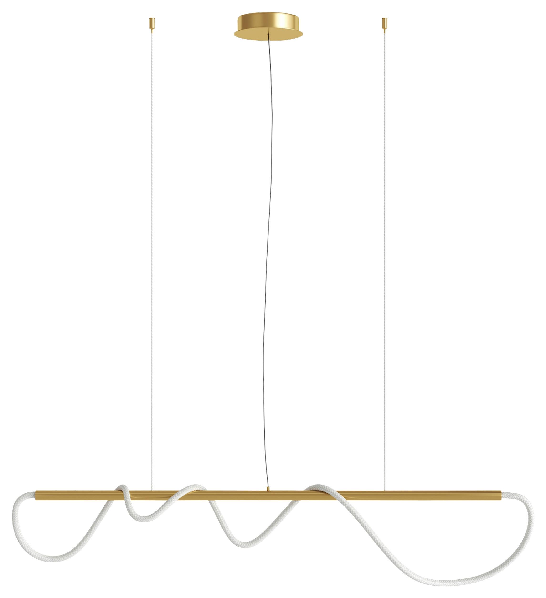 Pendelleuchte Tau - Goldfarben, Basics, Kunststoff/Metall (18/150/140cm) - MAYTONI