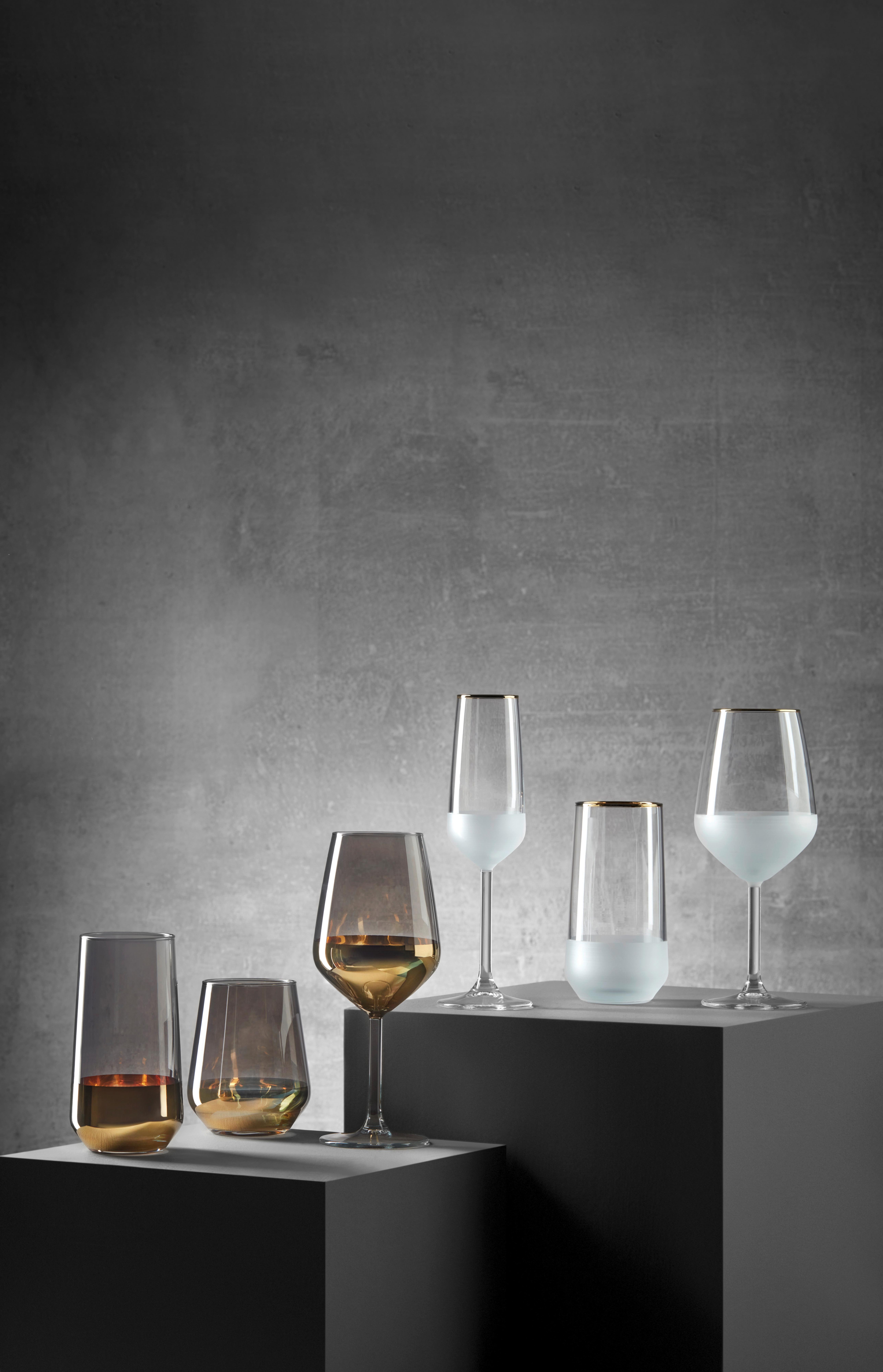 Sklenička na longdrink Goldline, 470ml - bílá, Moderní, sklo (6,5/15cm) - Premium Living
