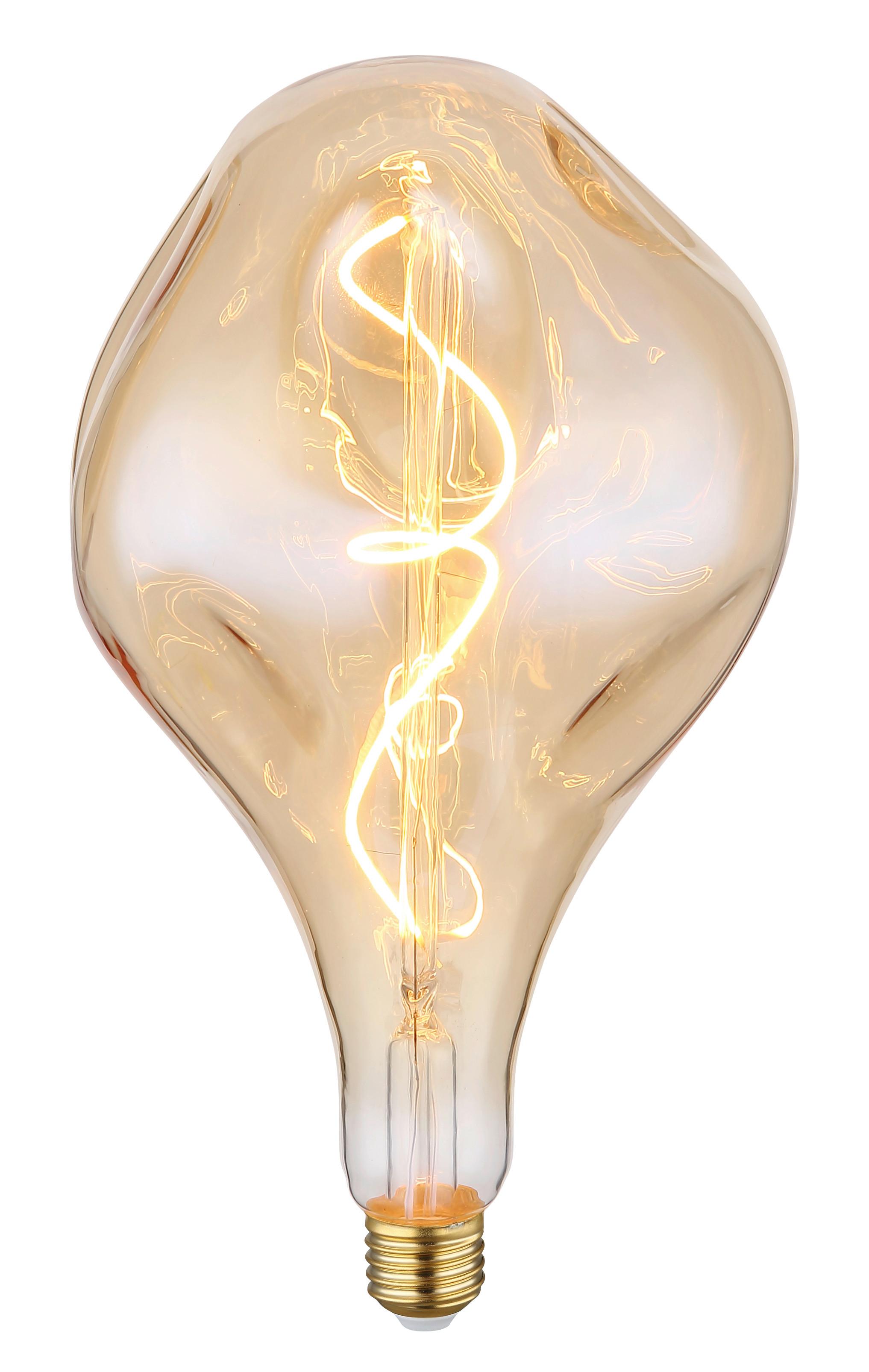 Deko-Leuchtmittel 11536a - Messingfarben, Basics, Glas/Metall (16,5/28cm) - Globo