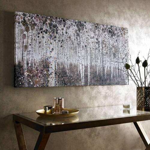 Leinwandbild 42-238 - Braun/Weiß, Basics, Holzwerkstoff/Textil (120/60/3cm)