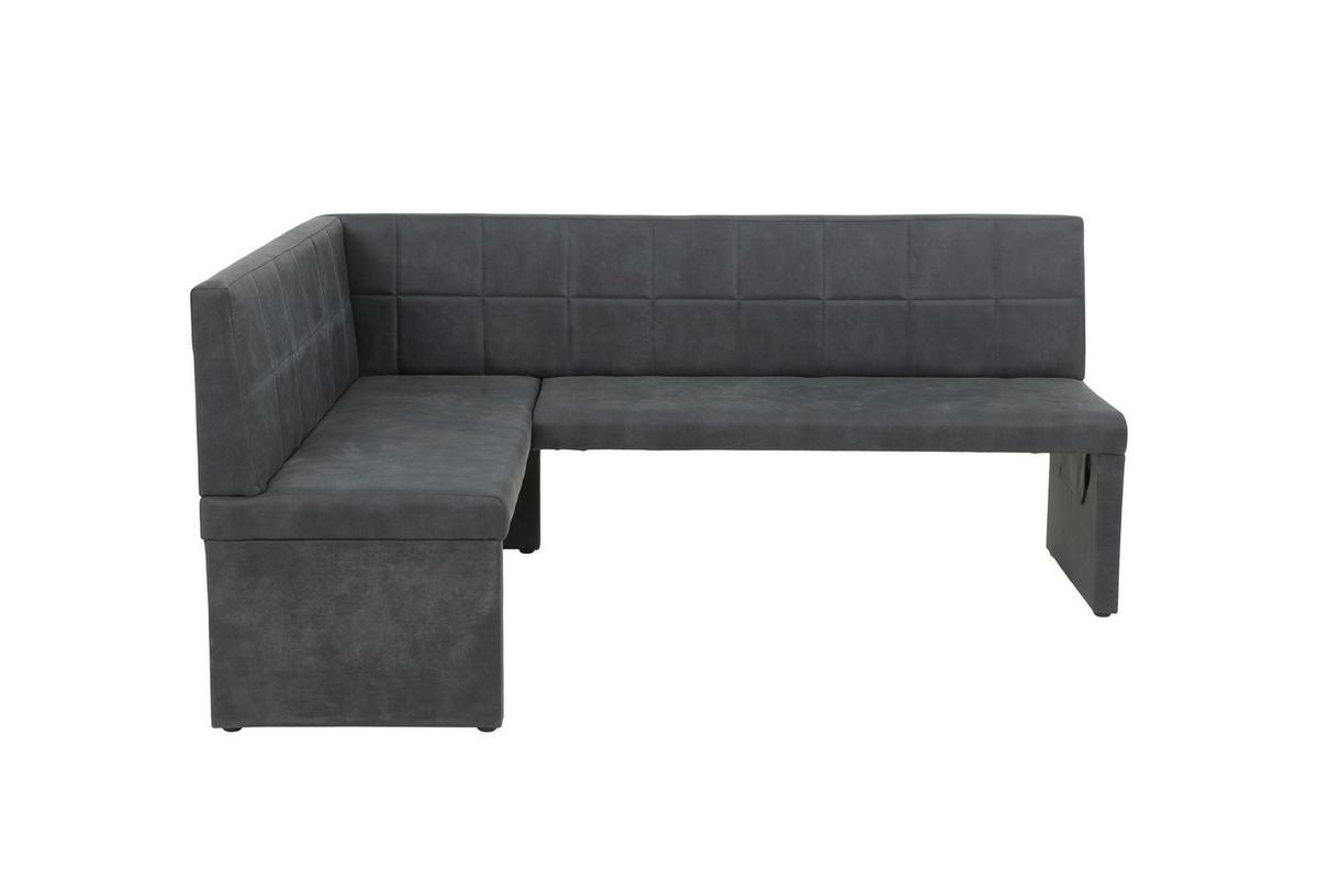 Eckbank Melanie Reb - Anthrazit, MODERN, Holz/Textil (200/90cm) - MID.YOU