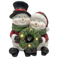 Dekor Hóember Gerald - fekete/piros, Konventionell, kő (26,5/18/31,5cm) - Luca Bessoni