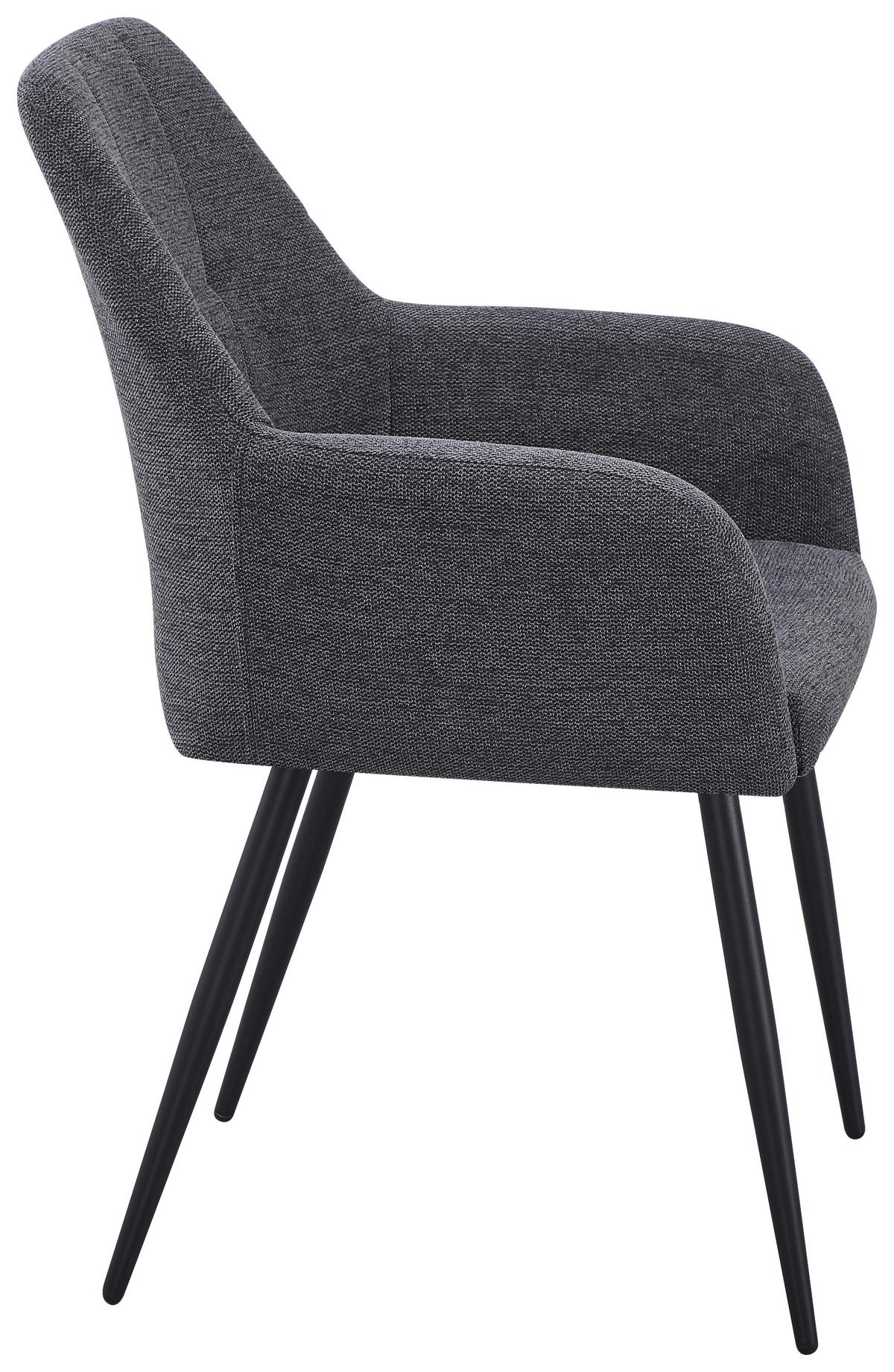 Szék Joe Ii - fekete/szürke, Konventionell, textil/fém (58/86/61cm)