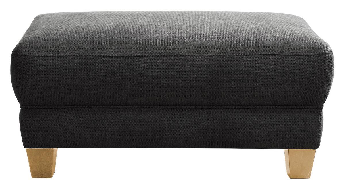 Hocker Gotland schwarz, 101x45x66 cm - Schwarz/Naturfarben, KONVENTIONELL, Textil (101/45/66cm) - Sit & More