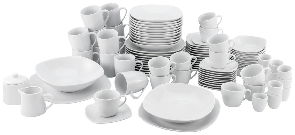 Kombinovaný servis porcelán 100 dielny - biela, Konventionell, keramika - Creatable