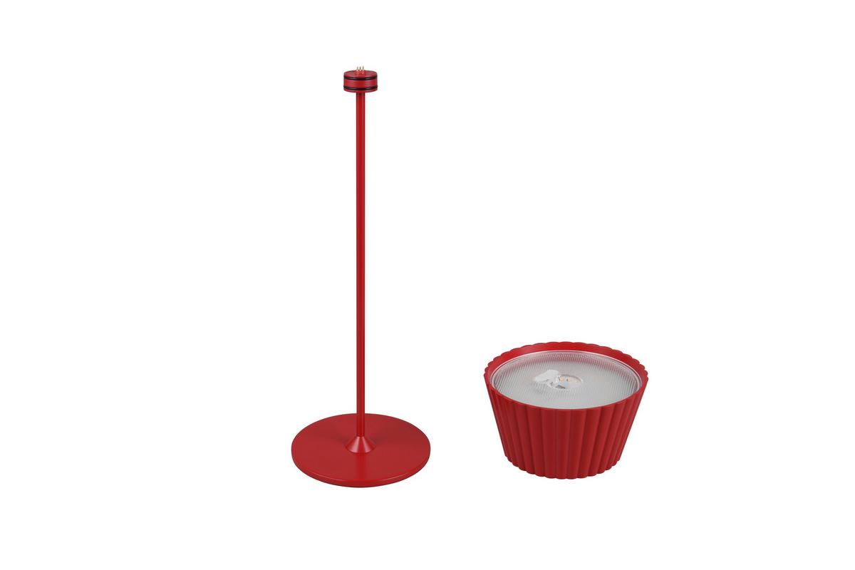 Akku-tischleuchte R57706110 Suarez - Rot, Trend, Metall (13,5/39cm)