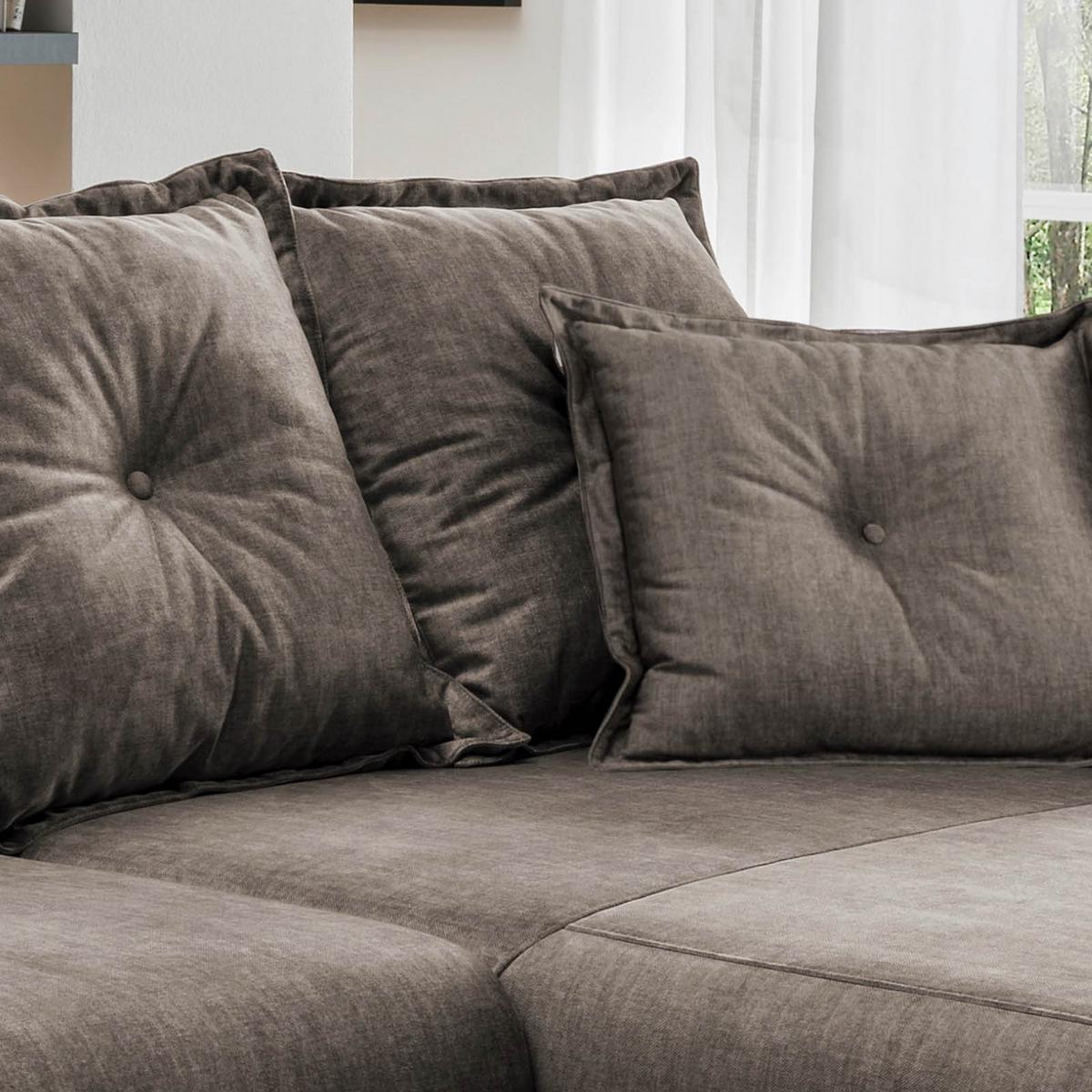 Ecksofa Baggio Braun S: 277/162 cm - Buchefarben/Braun, MODERN, Holz/Textil (277/94/162cm) - Livetastic