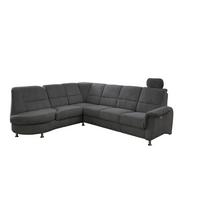Ecksofa mit Relaxfunktion Parole Anthrazit Chenille - Chromfarben/Anthrazit, MODERN, Textil (236/275cm) - Livetastic