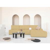 Ecksofa Lulu Gelb S: 338x184cm - Gelb/Schwarz, Design, Textil (338/184cm) - MID.YOU