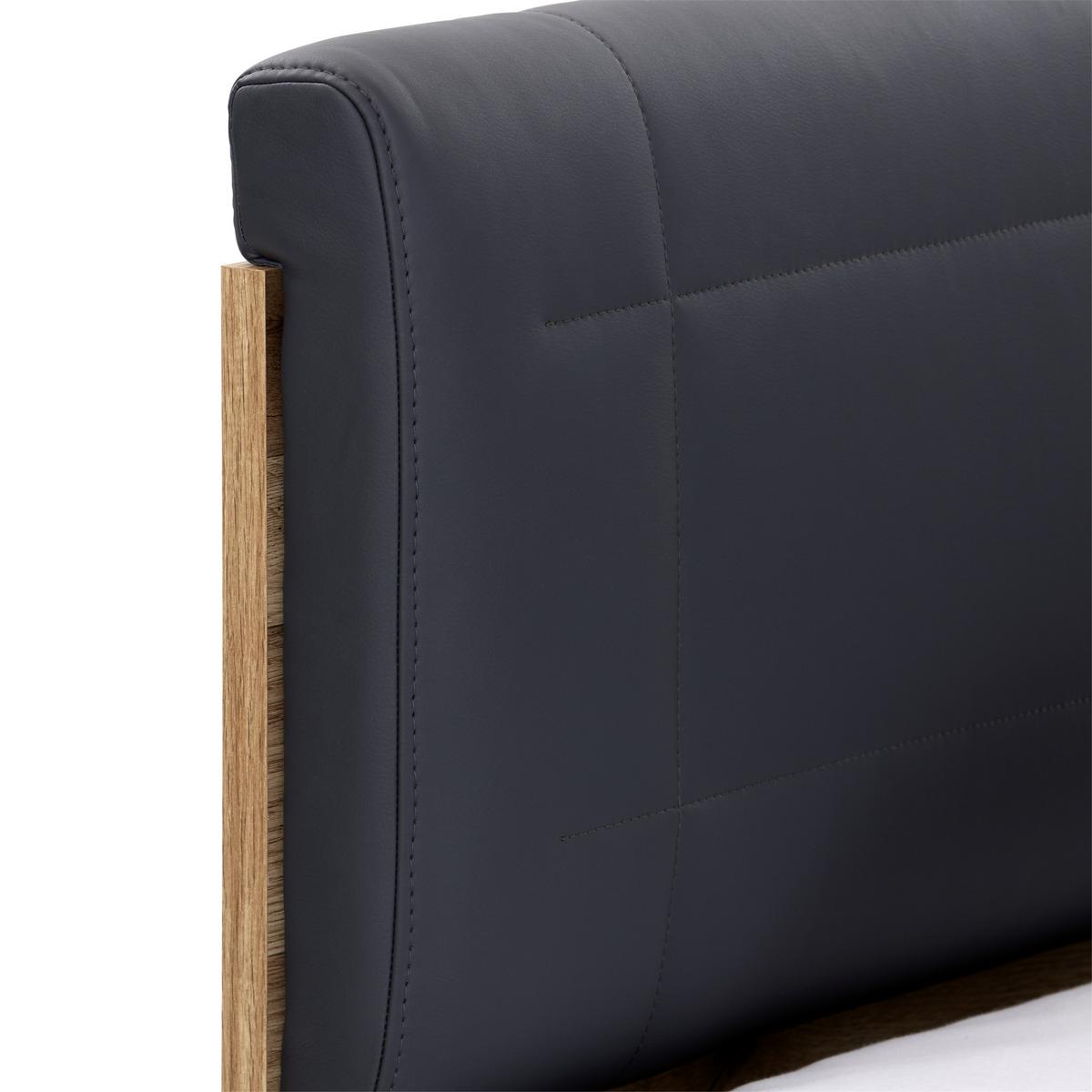 Futonbett 180x200 cm James Eiche Dekor/Graphit - Eichefarben/Graphitfarben, KONVENTIONELL, Holzwerkstoff/Textil (180/200cm) - James Wood