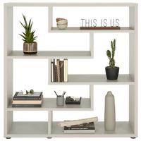 DĚLICÍ STĚNA Bounty, šedá - šedá/černá, Moderní, kompozitní dřevo/plast (130/134/40cm) - Premium Living