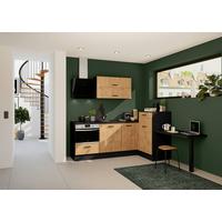 Eckküche Ip1200 - Eichefarben/Dunkelgrau, Design, Holzwerkstoff (225/241cm) - Impuls