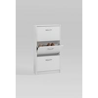 Botník LEO - biela/chrómová, Modern, kompozitné drevo/plast (58,5/104,5/17cm)