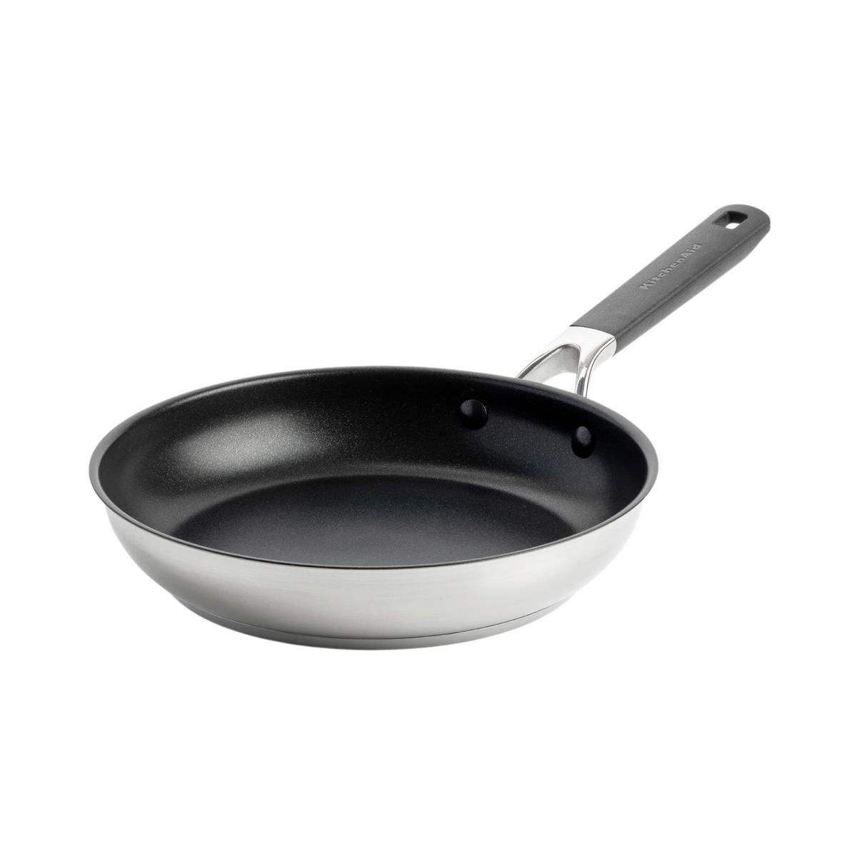 Bratpfanne Classic Stainless Silberfarben D: 28 Cm - Silberfarben, Basics, Kunststoff/Metall (28cm) - Kitchenaid