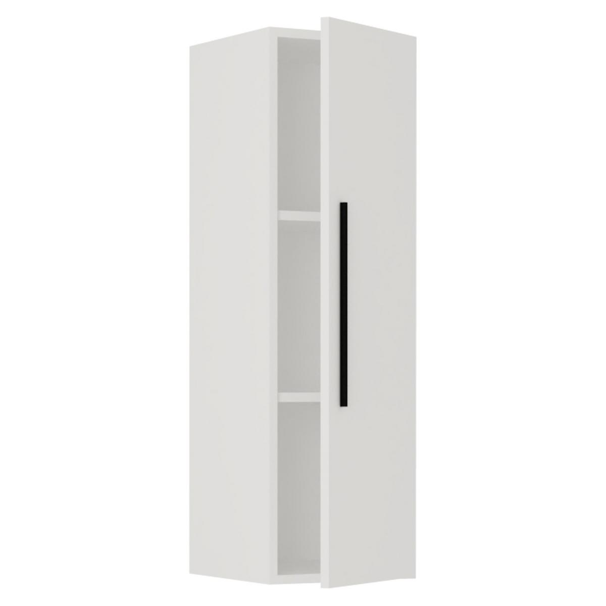 Závesná skrinka Arila š: 30 cm, biela - čierna/biela, Modern, kov/kompozitné drevo (30/95/30cm) - MID.YOU