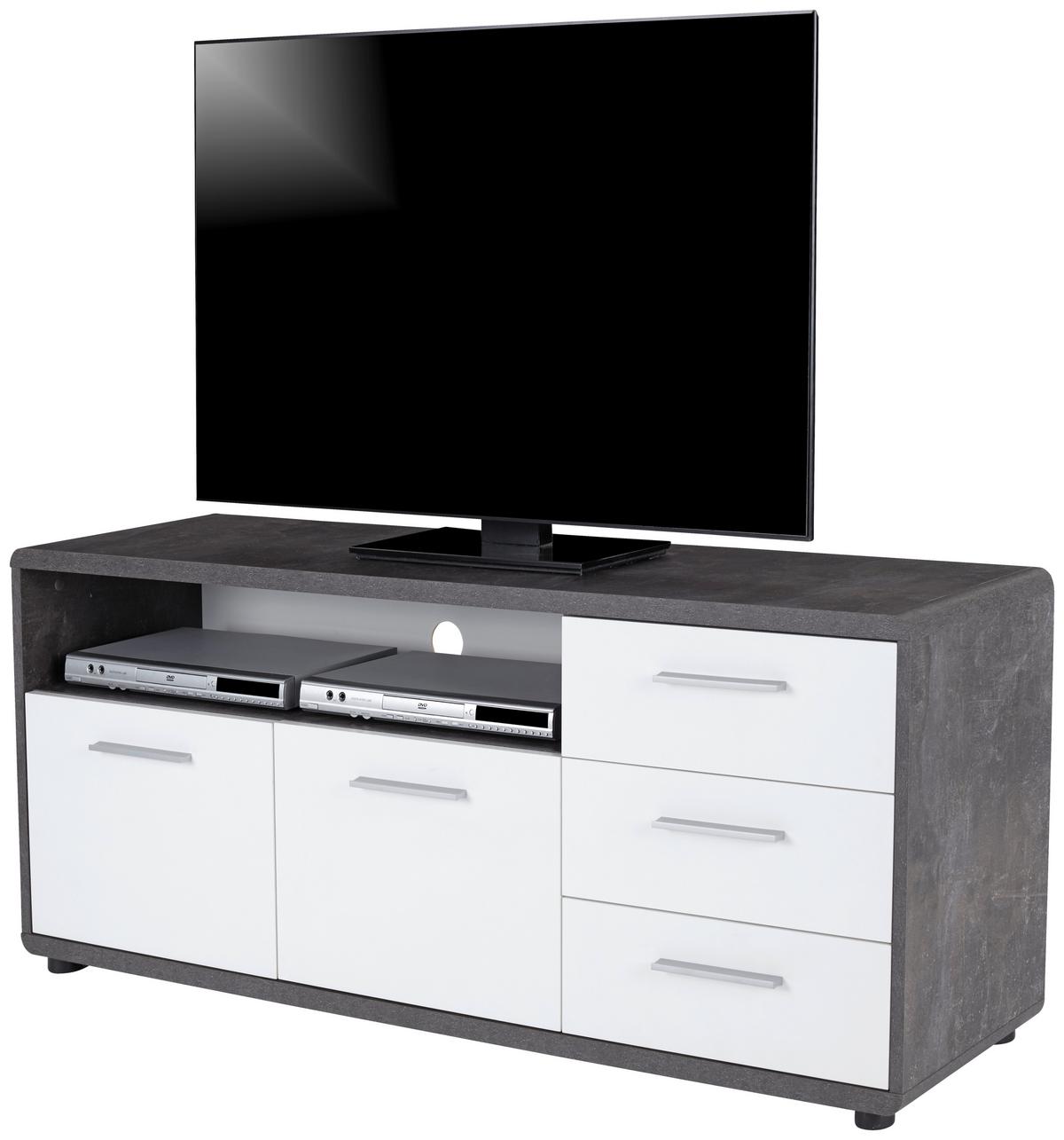 Tv-lowboard Fontana B: 150 Cm Grau/weiß - Schwarz/Weiß, MODERN, Holzwerkstoff (150/60/38cm)