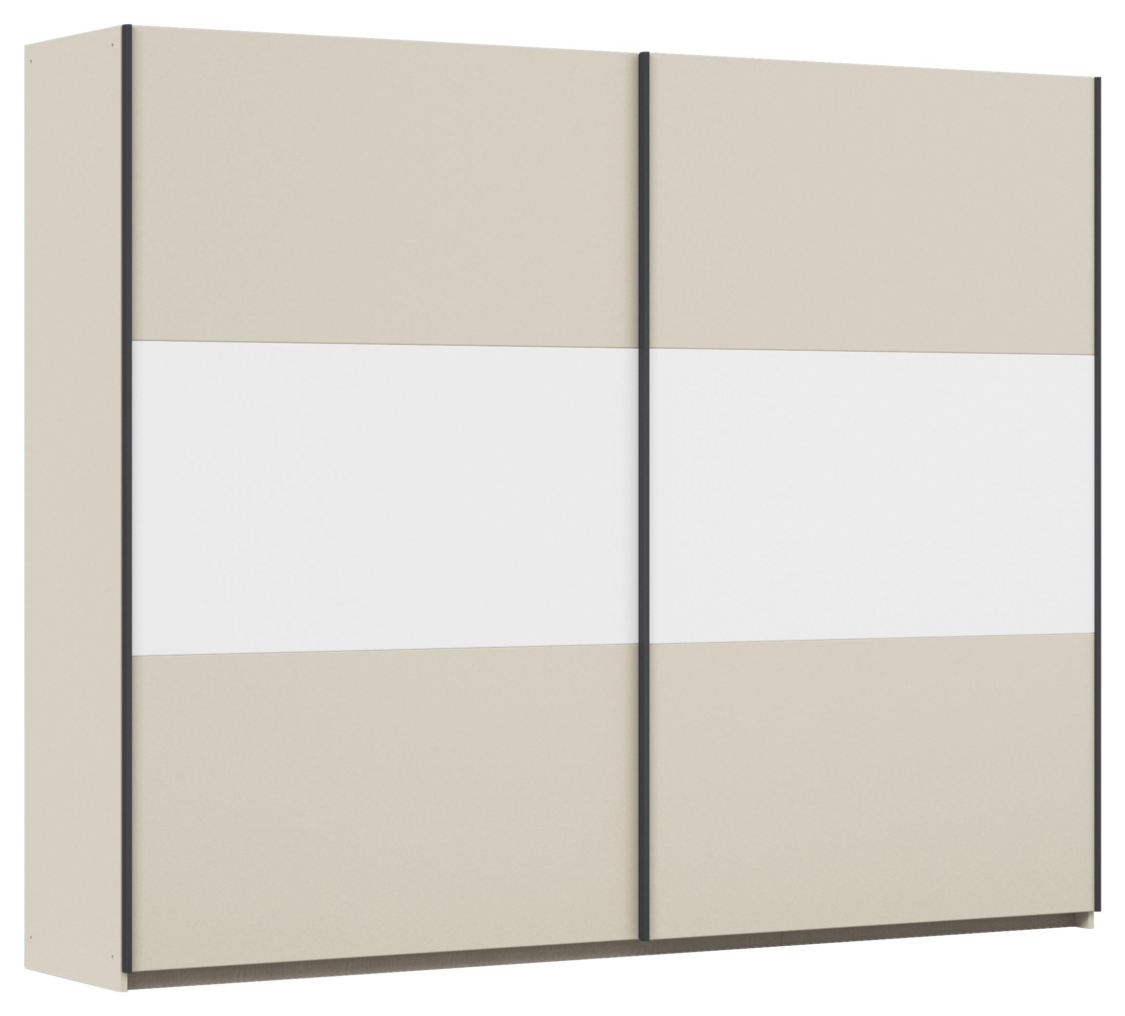 Schwebetürenschrank Neo Weiß Champagner B: 261 cm - Champagner/Weiß, MODERN, Holzwerkstoff (261/210/59cm) - Rauch Möbel
