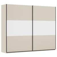 Schwebetürenschrank Neo Weiß Champagner B: 261 Cm - Champagner/Weiß, MODERN, Holzwerkstoff (261/210/59cm) - Rauch Möbel