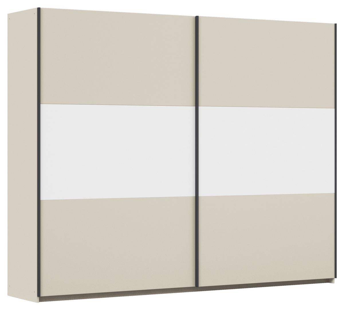 Schwebetürenschrank Neo Weiß Champagner B: 261 Cm - Champagner/Weiß, MODERN, Holzwerkstoff (261/210/59cm) - Rauch Möbel