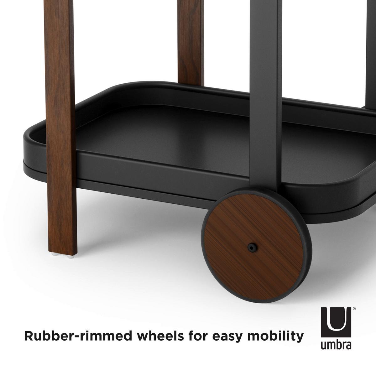 Servierwagen 1015392-048 - Walnussfarben/Schwarz, KONVENTIONELL, Metall (44/80/50cm) - Umbra