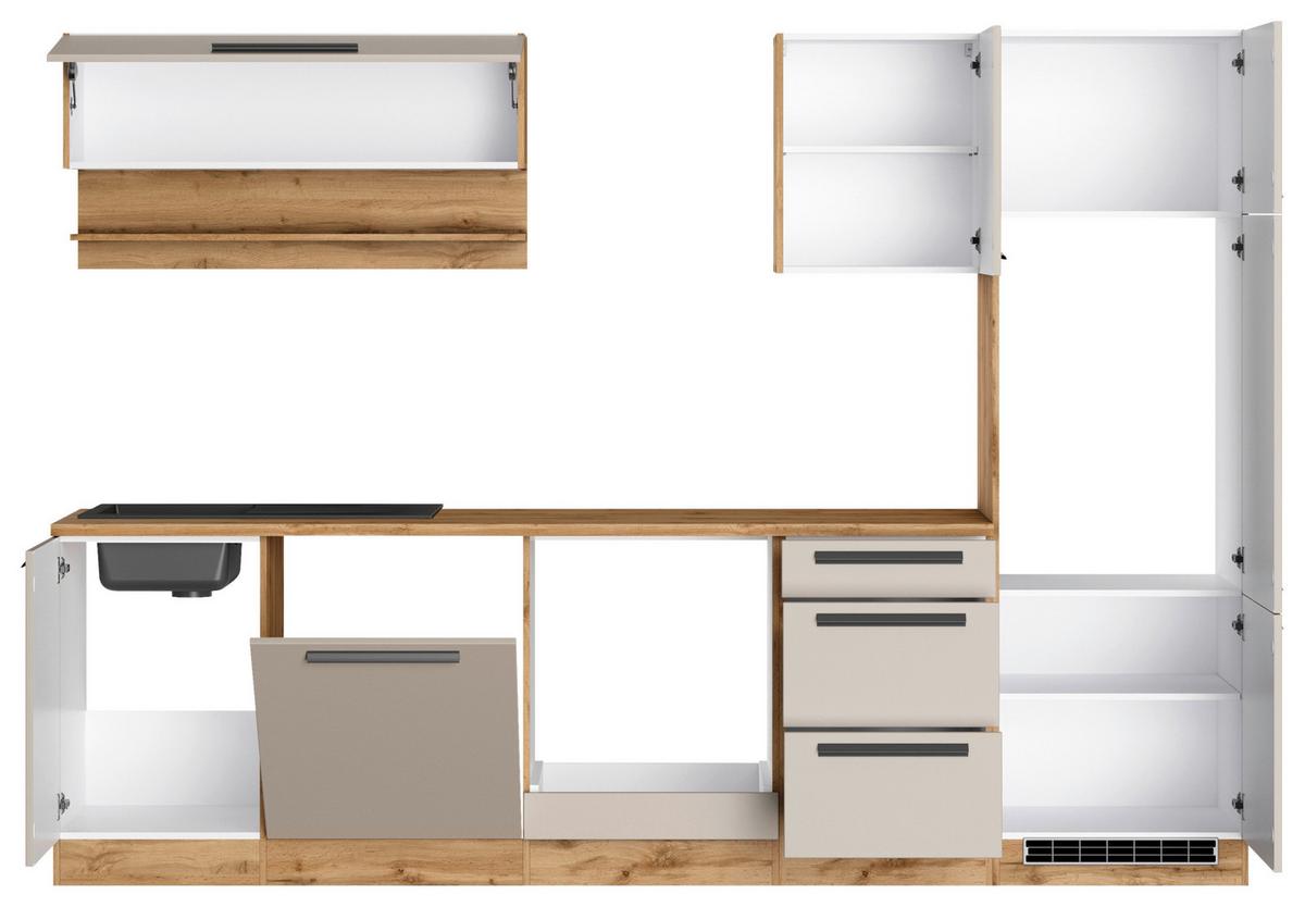 Küchenleerblock Aveiro Kaschmir/Eiche Wotan B: 280cm - Kaschmir/Eiche Wotan, Trend, Holzwerkstoff (280cm) - Held