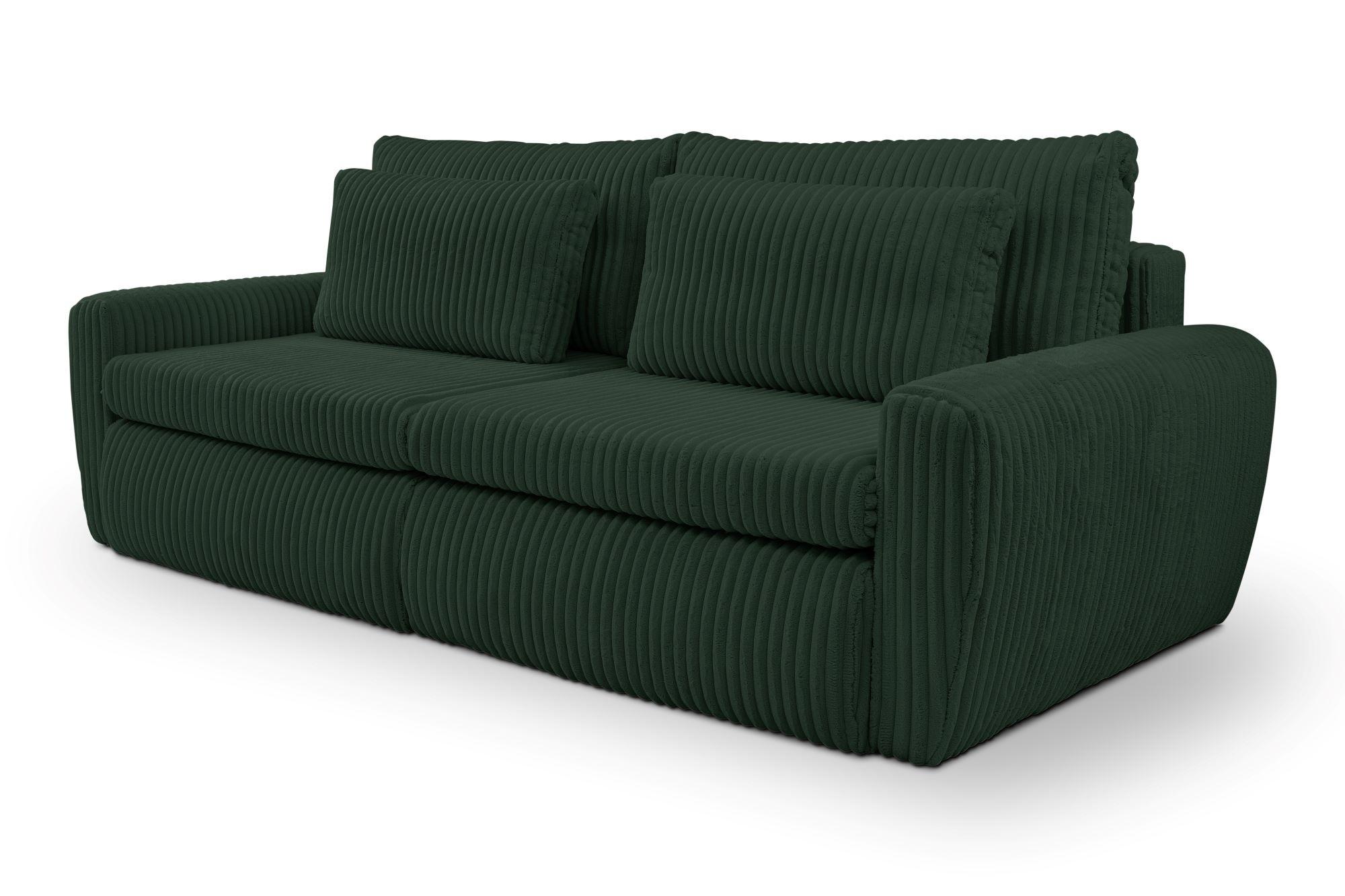 Schlafsofa Mevi Grün B: 240 Cm - Grün, MODERN (240/72-90/120cm) - Premium Living