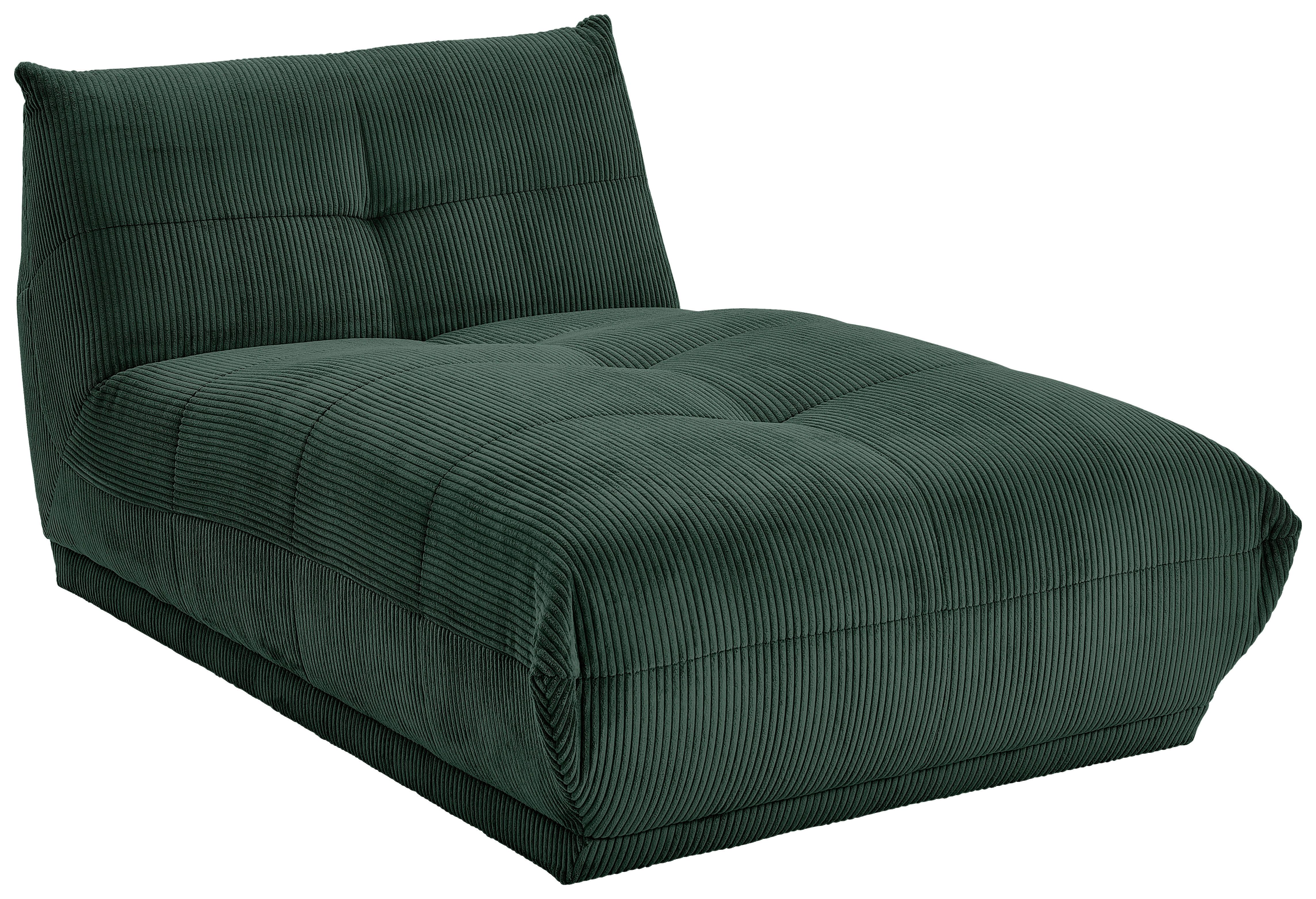 Modul Sofa Giselle Ottomane B: 105 cm Cord Dunkelgrün - Dunkelgrün, Trend, Textil (105/80/185cm) - Livetastic