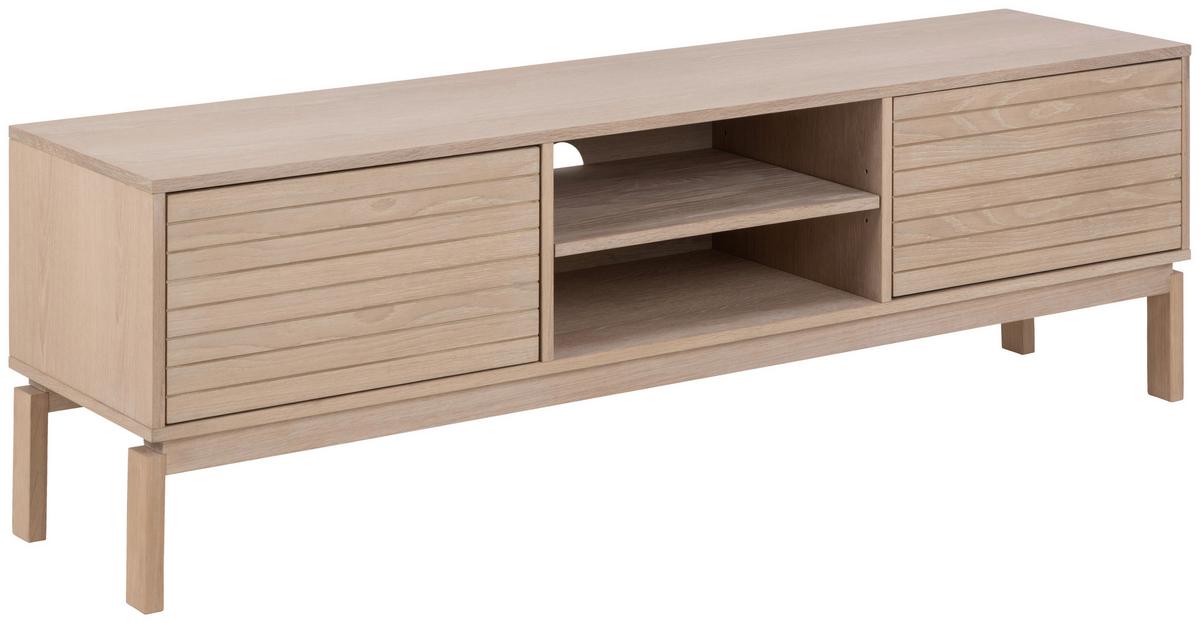 Tv-szekrény Linley 160/50cm - tölgyfa színű/fehér, Design, faalapú anyag/fa (160/50/40cm) - Livetastic